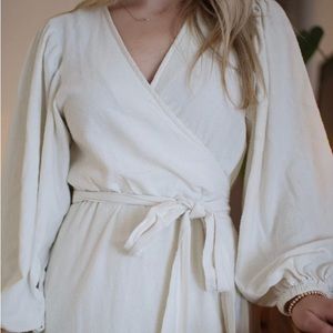 ✨ Honeydove Vintage Everyday Wrap Dress size 1 (XS-S) Raw Silk